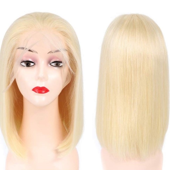 14” 613 BLONDE HUMAN LACE FRONT BOB WIG *NEW* main image 4